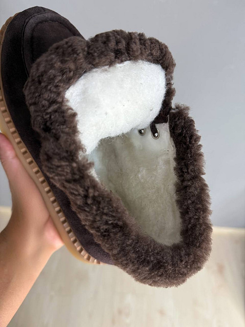 Ботинки женские Hengji 68-6 замшевые на меху с опушкой коричневые, 38, 24 см Киев - изображение 5