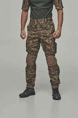 Армейские мужские летние брюки хищник с наколенниками , брюки усиленные рип стоп с липучками под колено Львов