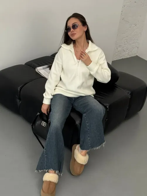 Женский флисовый теплый свитер на молнии Харьков - изображение 9