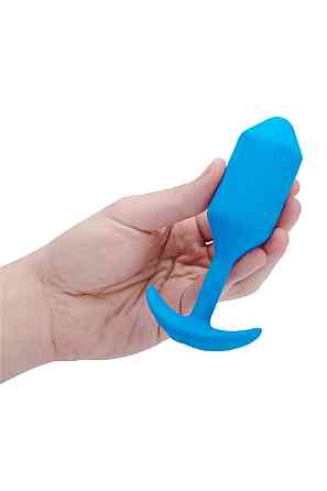 Анальная пробка с вибрацией b-Vibe VIBRATING SNUG PLUG размер L, синяя Sex Aura Киев