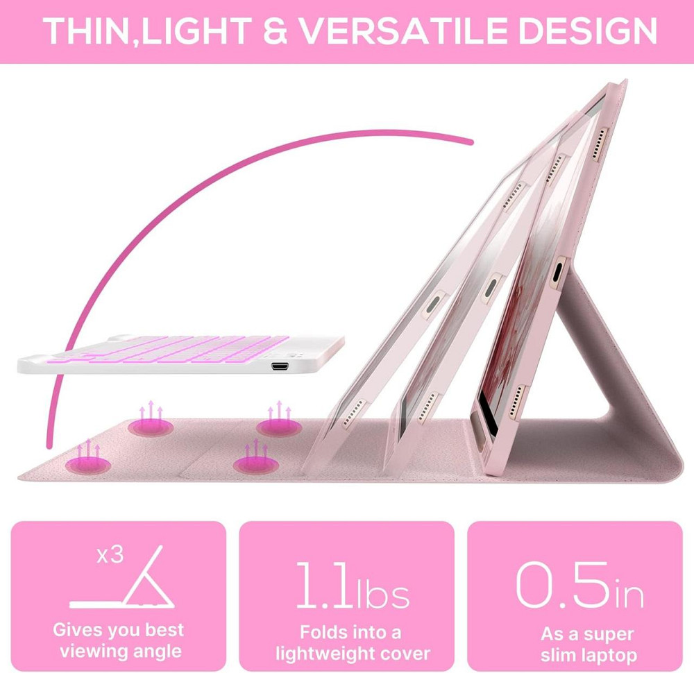 Чохол-книжка з Bluetooth клавіатурою для планшета Samsung Galaxy Tab S8 / S7 11 дюймів Дніпро - фото 3