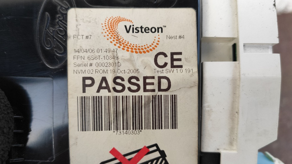 Панель приладів (спідометр) Ford Fusion 1.6 tdci 2002-2012 (6S6T-10849-CE) Ковель - фото 2