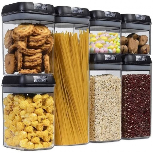 Набір контейнерів для їжі FOOD Storage Container Set на клямках із ущільнювачем із CX-372 7 предметів Київ - фото 9