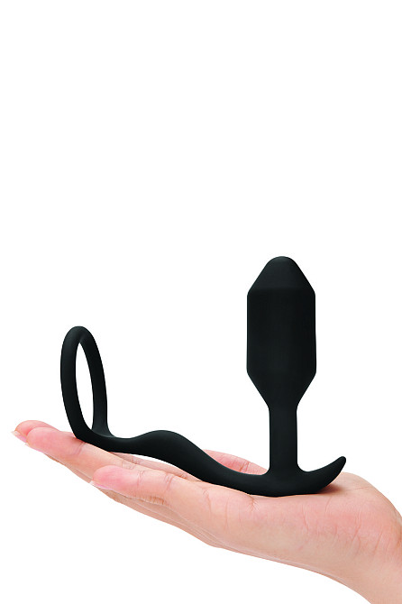 Анальная пробка с эрекционным кольцом Snug & Tug B-Vibe, силиконовая, черная Sex Aura Киев - изображение 4