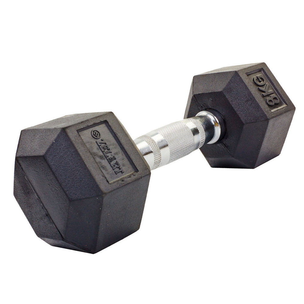 Гантель 8 кг цільна шестигранна гексагональна Zelart Київ - фото 1