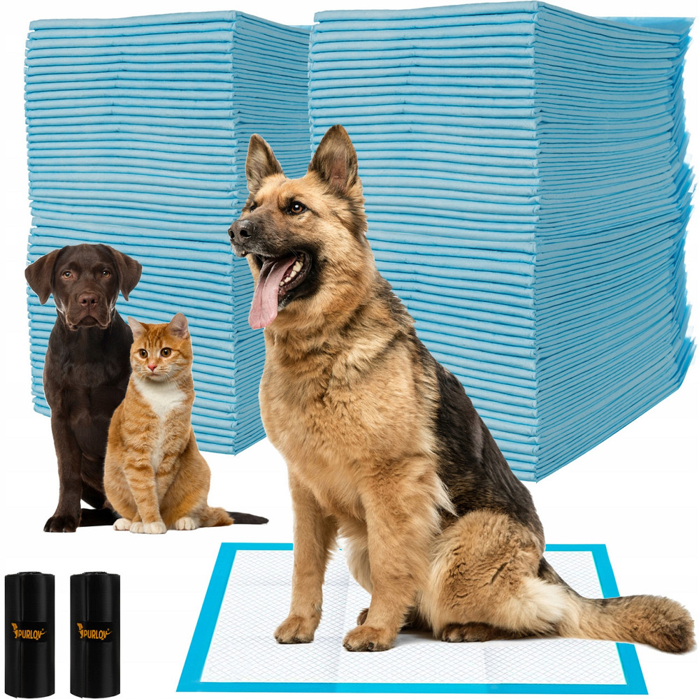 Комплект Пеленок поглощающих 60х90 см 100 шт для животных + 2 рулона пакетов Purlov (21603) Нововолынск - изображение 1