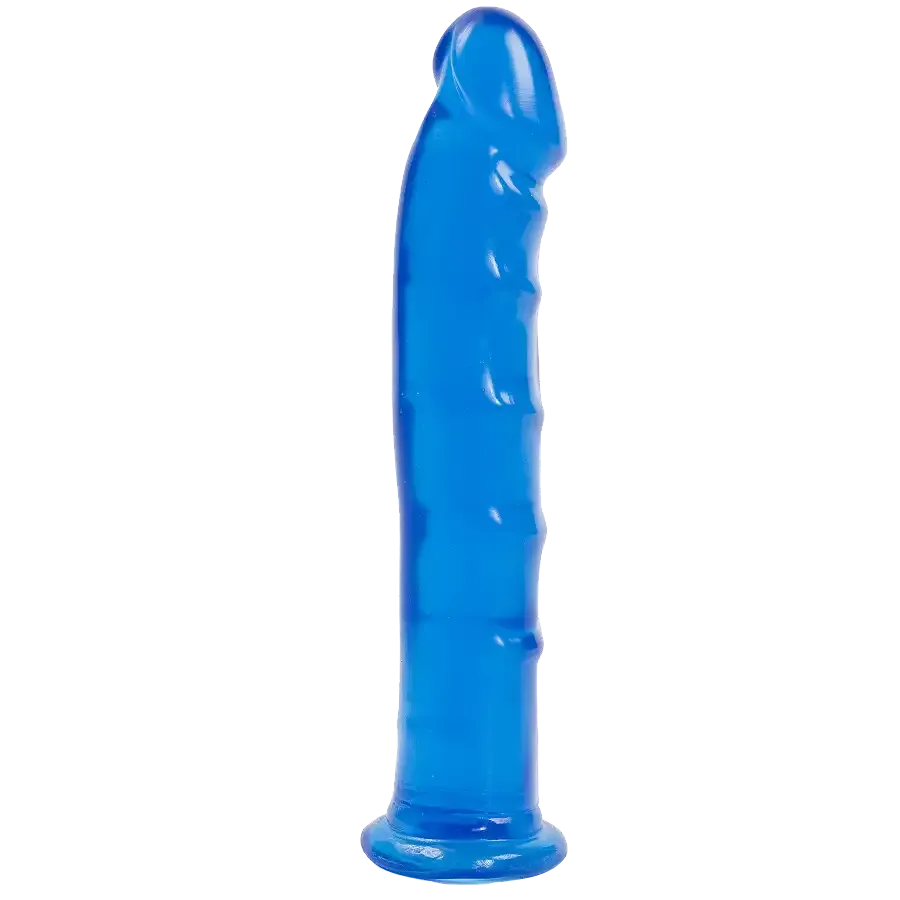 Фалоімітатор Doc Johnson Jelly Jewels Dong & Suction Cup Blue, діаметр 3,6 см, антибактеріальний ПВХ Львів - фото 1