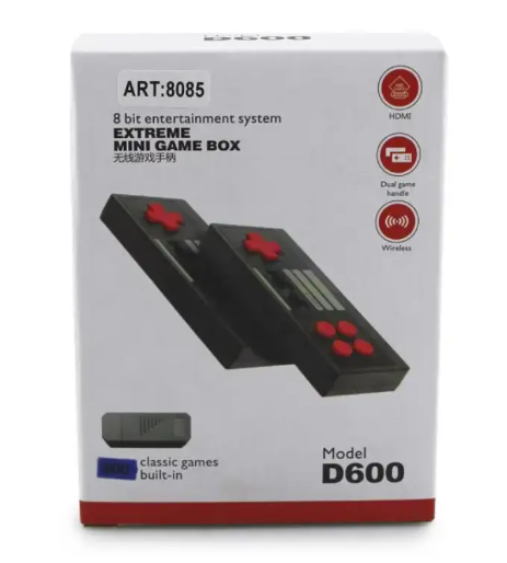 Ігрова приставка MINI GAME D600 з бездротовими джойстиками, HDMI, 620 вбудованих ретро ігор Одеса - фото 2