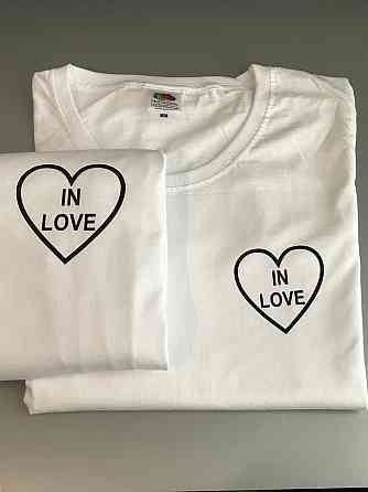 Парні футболки для хлопця та дівчини з написом IN LOVE Чернівці
