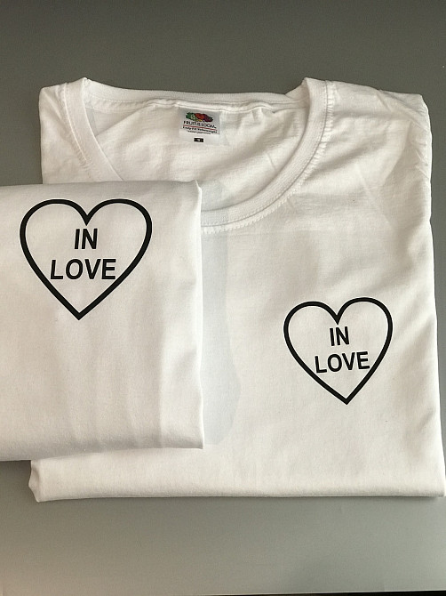 Парні футболки для хлопця та дівчини з написом IN LOVE Чернівці - фото 4