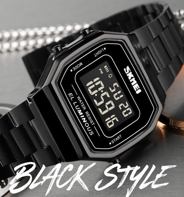 Чоловічий наручний годинник Skmei 1647 (Чорні) Київ - фото 3