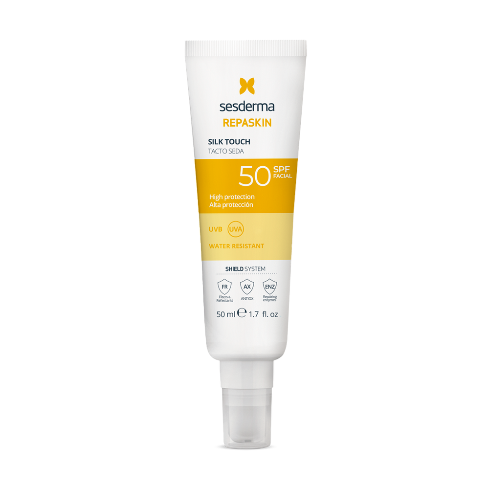 Сесдерма Сонцезахисний крем для обличчя Sesderma Repaskin Silk Touch SPF 50, 50 мл Дніпро - фото 1