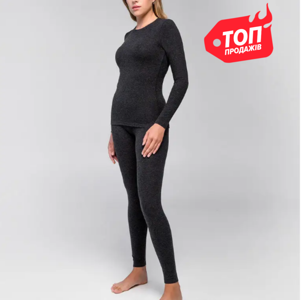 Комплект женского термобелья (размер M и другие). Женская термофутболка и лосины, термоджемпер + термолосины Киев - изображение 1