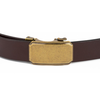 Ремінь Vintage Чоловічий з латунною пряжкою Коричневий (20276) Вінниця - фото 6