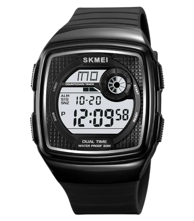 Часы мужские наручные спортивные Skmei 2208 (Черный с белым) Винница