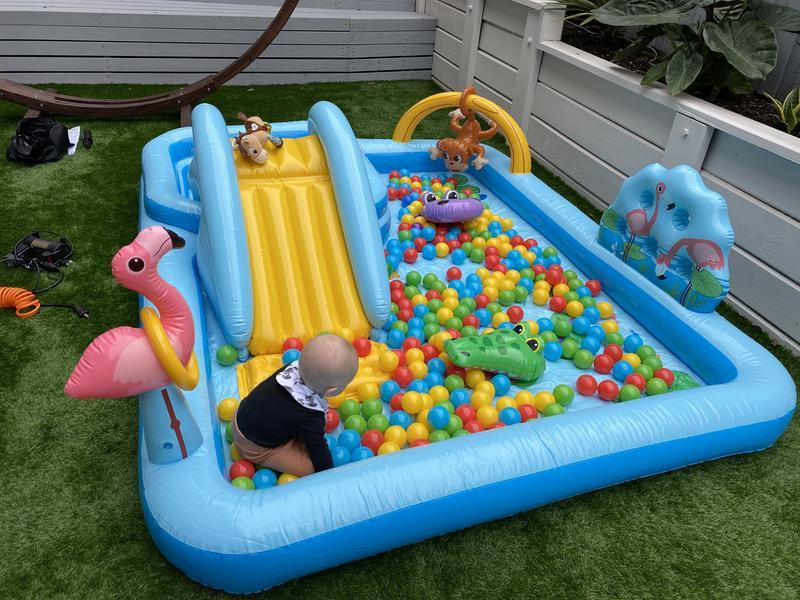 Надувной игровой центр бассейн Intex 57161 «Приключения в джунглях» 244x198x71 см, с горкой Киев - изображение 2