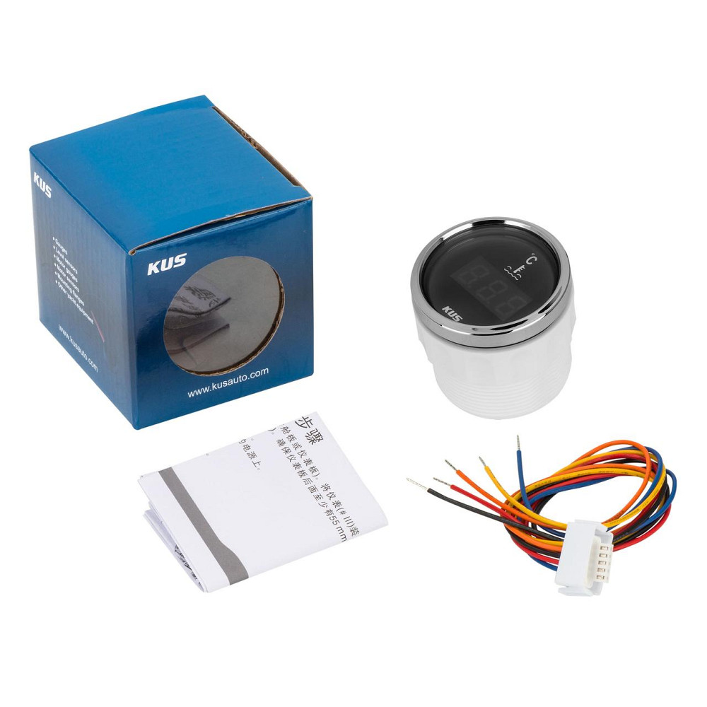 Цифровий датчик температури Wema (Kus) KY24000 Чорний – Ø 52 мм (Вода/Олива) Київ - фото 2