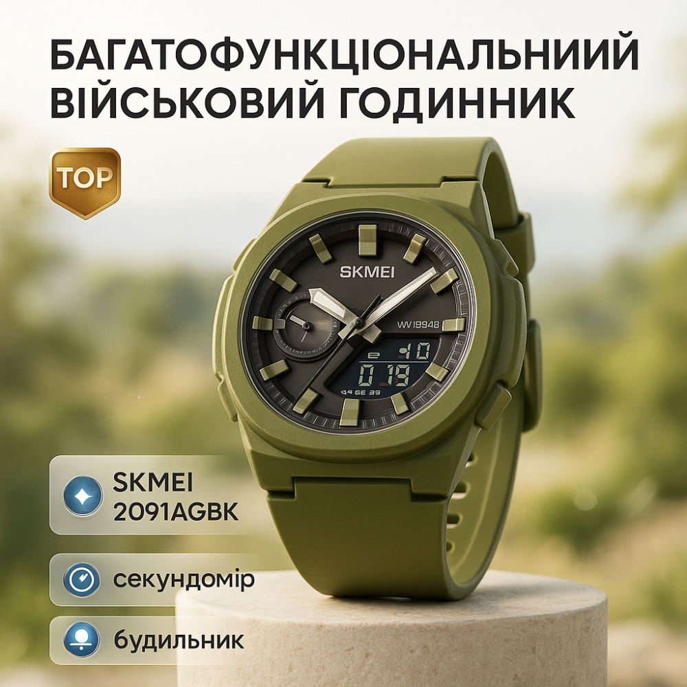 Годинник для кемпінгу та відпочинку SKMEI 2091AGBK, Наручний годинник для армії туризму QR-50 Львів - фото 15