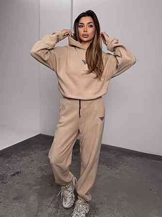 Женский теплый костюм, из флис полара L-XL, Бежевый Одесса