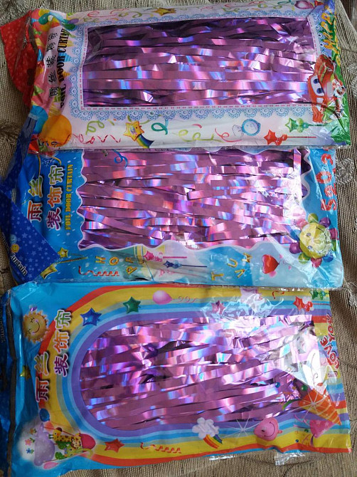 Дощик для фотозони з голограмою 2 м на 1 м фіолетовий Київ - фото 6