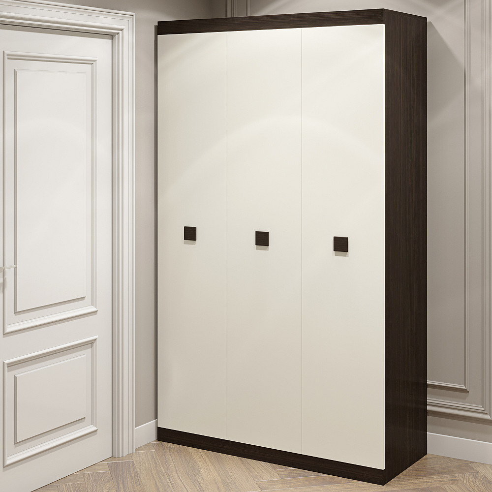 Шафа 3-х дверна Еверест Соната-1200 венге темний + білий (DTM-2295) Львів - фото 2