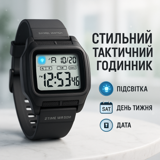 Водонепроницаемые наручные электронные часы для мужчин, Часы для походов Электронные спортивные LQ-66 Львов