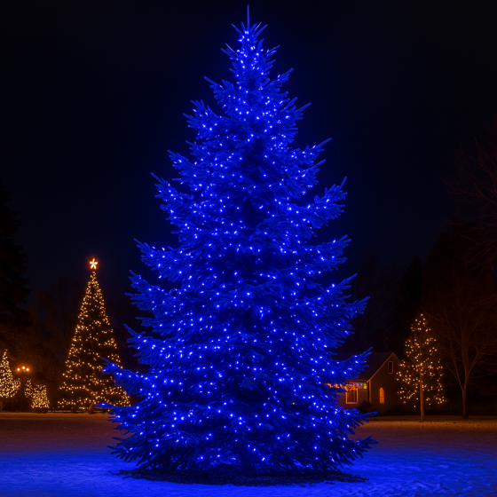 Гірлянда Різдвяна фея вулична 50 м 500 LED білий провід Синій CF500L50MWBL Київ
