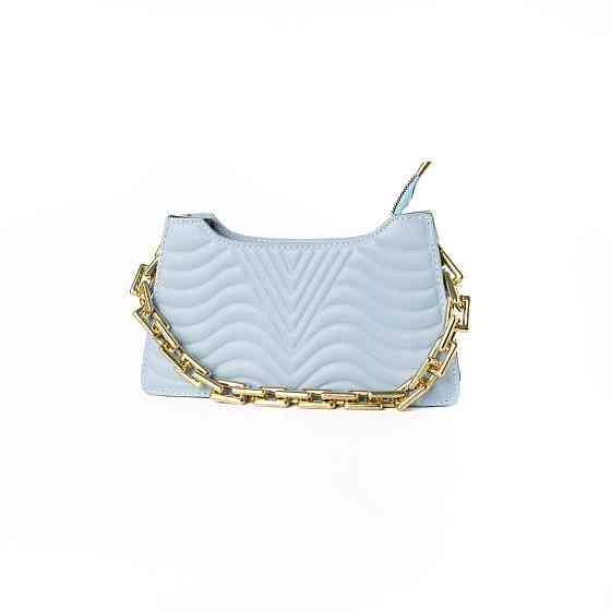Сумка жіноча з ручкою ланцюжком золотого кольору, жіночий клатч, літня модна сумочка, Блакитна Кам'янець-Подільський