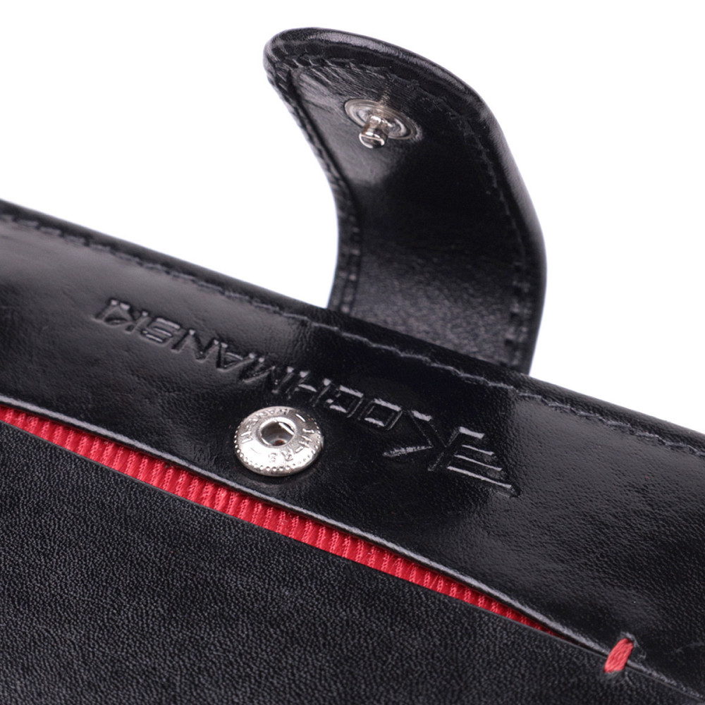 Люксовий чоловічий гаманець із натуральної глянсової шкіри Vintage sale_15110 Чорний Київ - фото 5