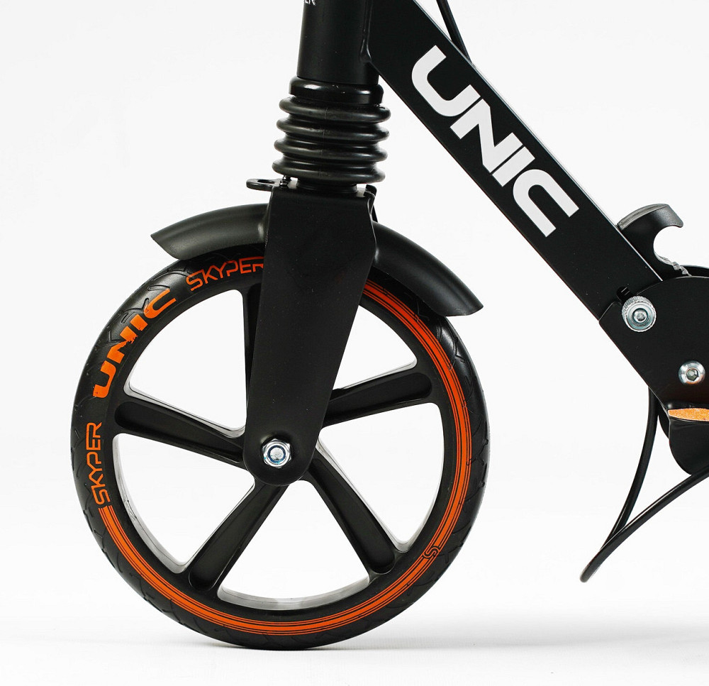 Самокат двоколісний Skyper Unic ручне дискове гальмо одне переднє амортизатор Помаранчевий (UN-25002) Чернігів - фото 3