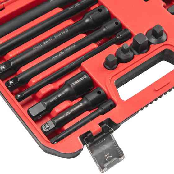 Набор переходников и удлинителей ударных, 18 ед., Cr-V/Cr-Mo, STORM INTERTOOL ET-8513 Киев
