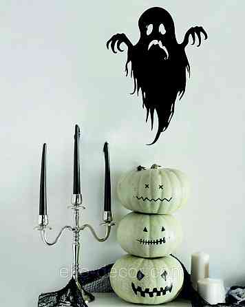 Декоративне настінне Панно «Привид», Декор на стіну 90*66 см, Чорний Київ