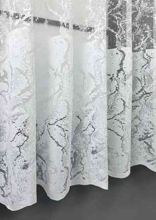 Короткая тюль, высота 1,6 м., жаккард цвет белый 1786т Киев