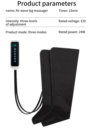 Штаны воздушно-компрессионные Jinkairui для массажа ног с дистанционным управлением Черный Винница
