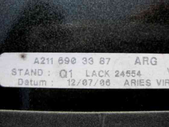 Mercedes-Benz  A2116903387 Вертикальна накладка скла задніх лівих дверей E-Class W211 Одесса