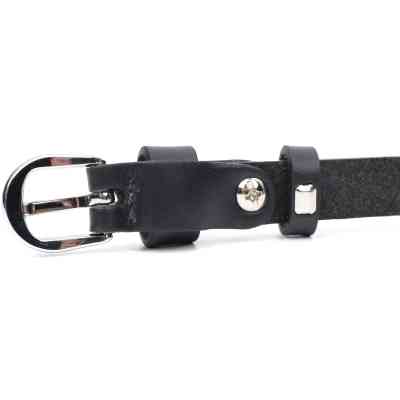 Ремень Grande Pelle Женский из натуральной кожи Черный (11693) Винница