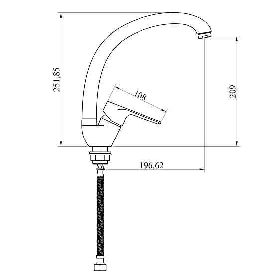 Змішувач для кухні DOMINO VITO DVO-203S Луцк