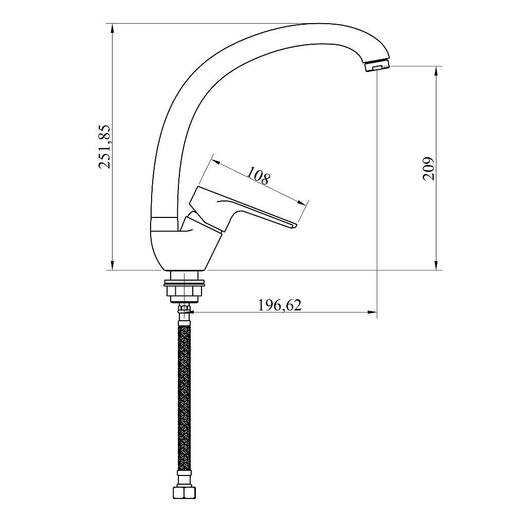 Змішувач для кухні DOMINO VITO DVO-203S Луцк - изображение 5