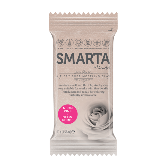 Пластика самозастигаюча Неонова рожева 100 г Smarta Київ