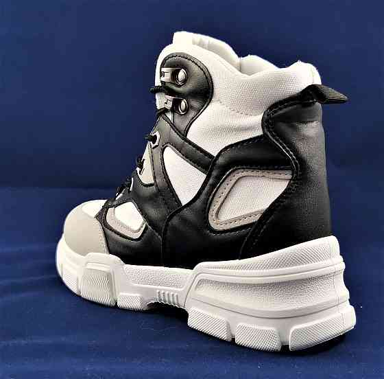 Жіночі Високі Кросівки на Танкетці Білі Сліпони Мокасини на Платформі (розміри: 37) - 4 Дніпро