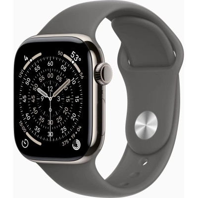 Смарт-годинник Apple Watch Series 11 GPS + Cellular 42mm Natural Titanium Case with Stone Grey Sport Band - S/M (MF8M4RK/A) Вінниця - фото 1