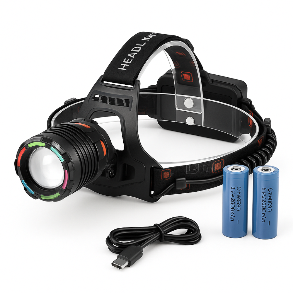 Портативный светодиодный налобный фонарь SY-8087-PM10-TG, Мощный фонарик светодиодный на голову DX-20 Львов - изображение 14