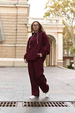 Жіночий теплий костюм двійка вільного крою тринитка на флісі Одеса