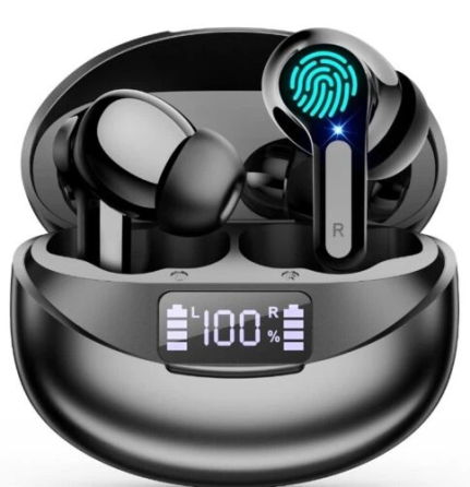 Беспроводные наушники Bluetooth 5.3 Hi-Fi, 13 мм, CVC, до 35 часов работы, 15 м, 3,8 г, быстрая зарядка, LED-дисплей Киев