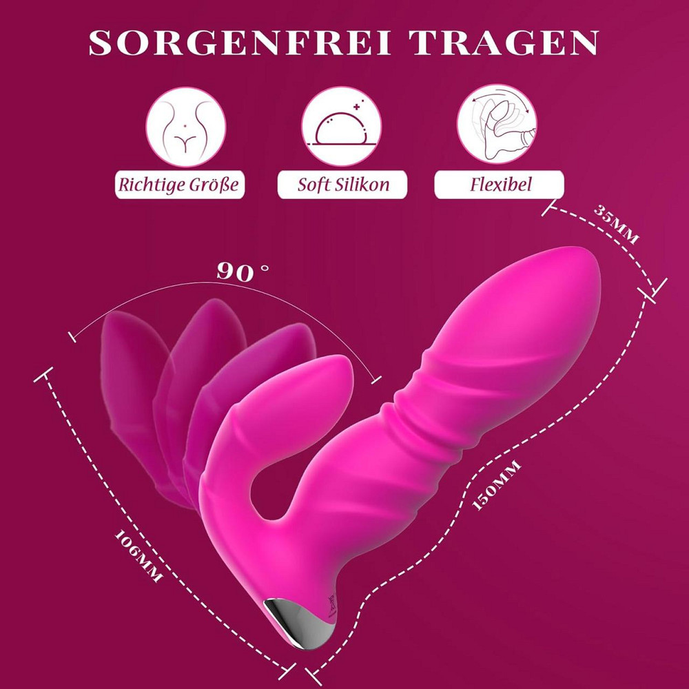 Thrusting King Анальный вагинальный и клитор стимулирующий управляемый аккумуляторный вибратор Днепр - изображение 6