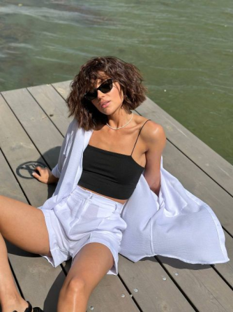 Костюм жіночий літній льон Білий M-L Харків