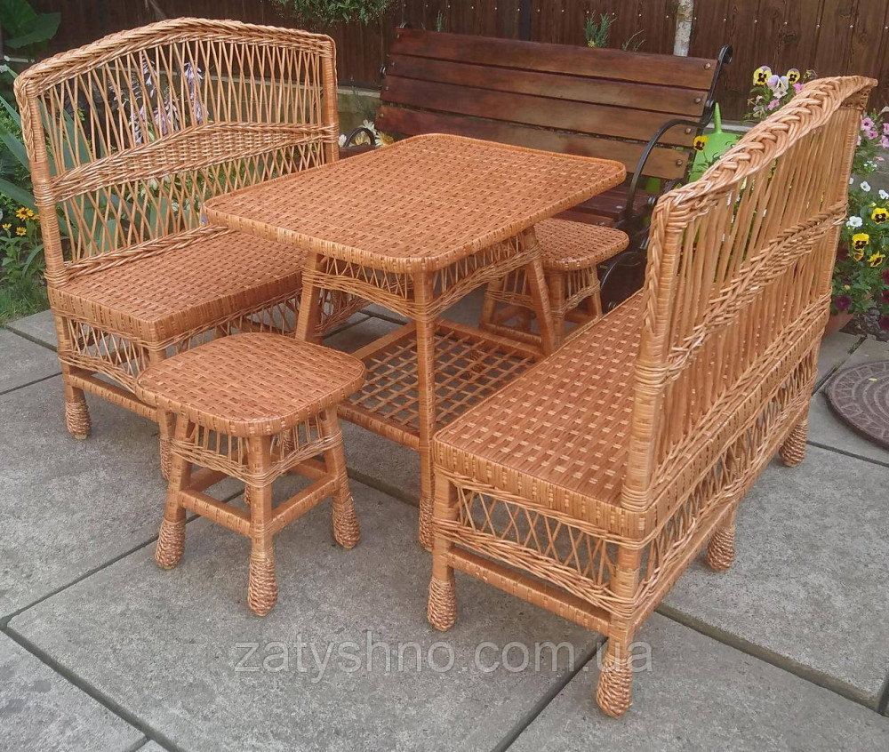 Меблі плетені з лавами Київ - фото 3