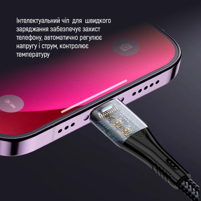 Дата кабель USB 2.0 AM to Lightning + Micro 5P + USB-C 1.2m 3.0A (PD60W data) Black ColorWay (CW-CBPDU3060-BK) Винница - изображение 3
