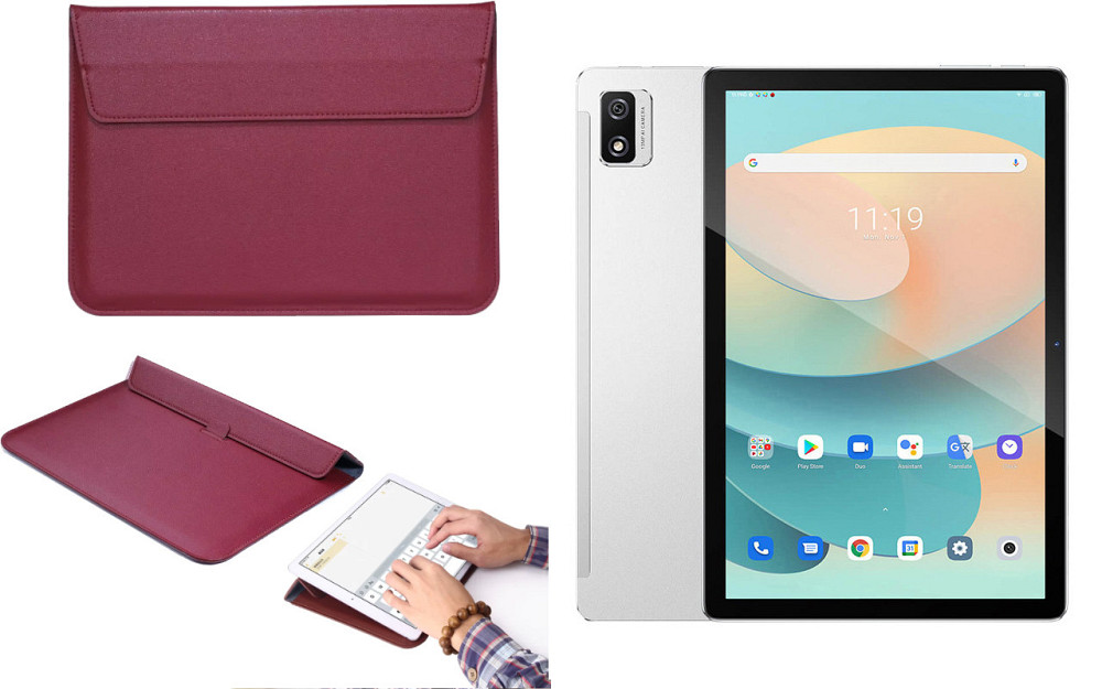 Чохол-конверт VitoCase для Blackview Tab 12, 12 Pro, з функцією підставки для планшета Бордовий Київ - фото 1