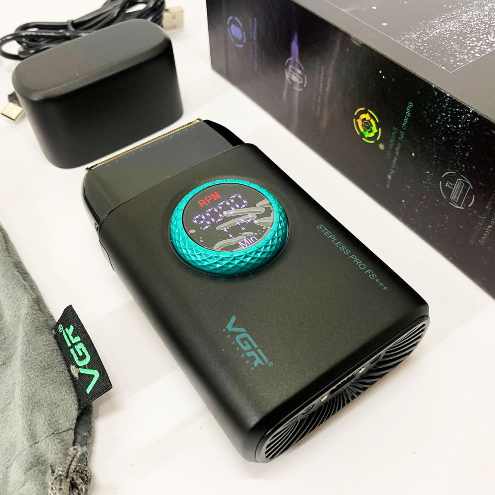 Чоловіча бритва на батарейках VGR, Портативна чоловіча бритва на акумуляторі, Електробритва для бороди ZA-40 Львів - фото 8